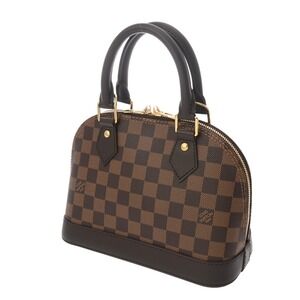 Louis Vuitton Bag Shoulder Damier Brown Alma Canvas Ebene